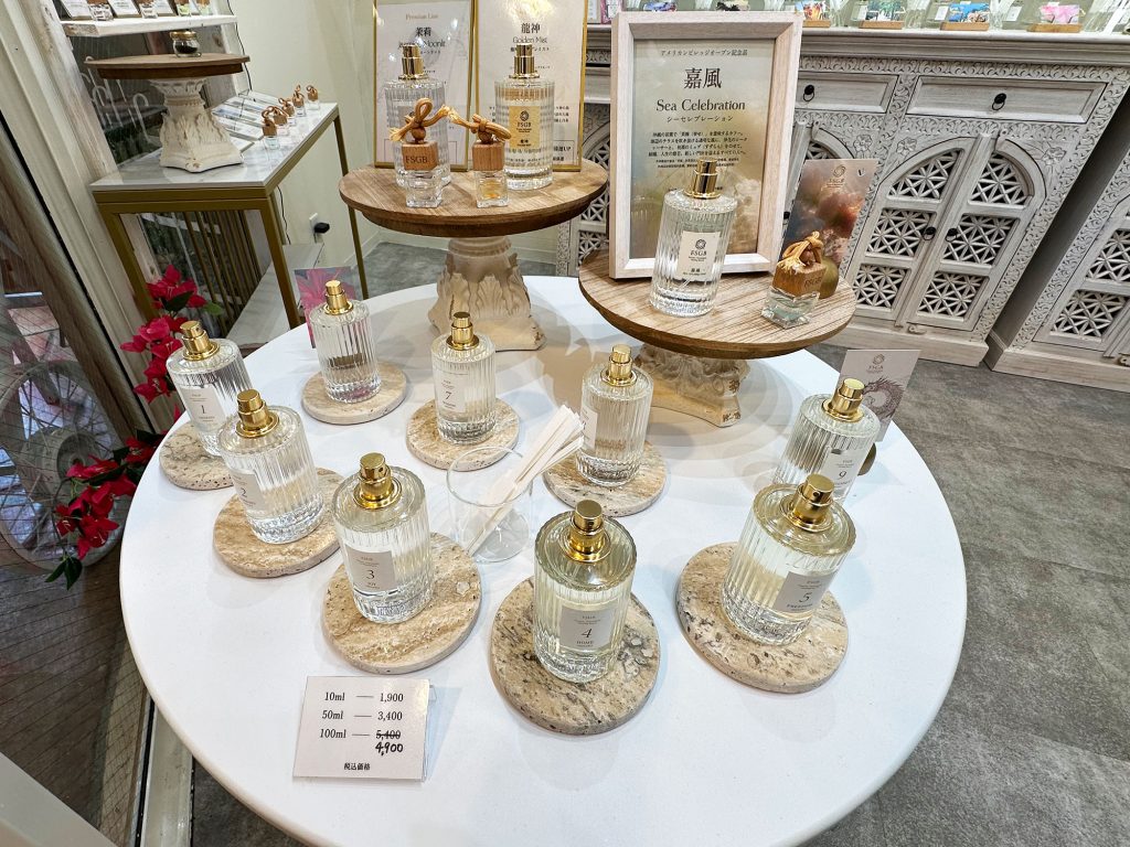 沖縄の自然と数秘術から生まれた開運フレグランス『FSGB沖縄香水』アメリカンビレッジ店｜中頭郡北谷町美浜 /CELEBRATIONS maki